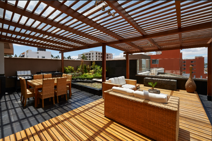 Terrasse en bois, Déols